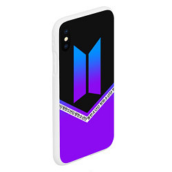 Чехол iPhone XS Max матовый BTS: Neon Symbol, цвет: 3D-белый — фото 2