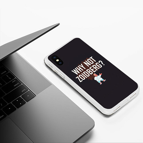 Чехол iPhone XS Max матовый Why not Zoidberg? / 3D-Белый – фото 3