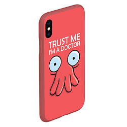 Чехол iPhone XS Max матовый Trust Me I'm a Doctor, цвет: 3D-красный — фото 2