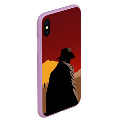 Чехол iPhone XS Max матовый RDR 2: Dark Man, цвет: 3D-сиреневый — фото 2