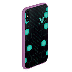 Чехол iPhone XS Max матовый PUBG: Cybertron, цвет: 3D-фиолетовый — фото 2