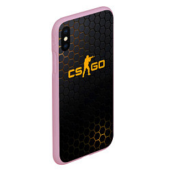 Чехол iPhone XS Max матовый CS:GO Carbon Style, цвет: 3D-розовый — фото 2