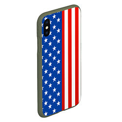 Чехол iPhone XS Max матовый American Patriot, цвет: 3D-темно-зеленый — фото 2