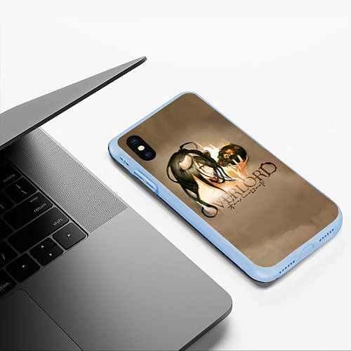 Чехол iPhone XS Max матовый Overlord Albedo / 3D-Голубой – фото 3