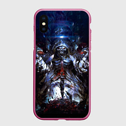 Чехол iPhone XS Max матовый Overlord, цвет: 3D-малиновый