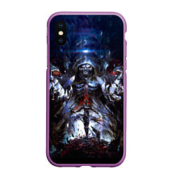 Чехол iPhone XS Max матовый Overlord, цвет: 3D-фиолетовый