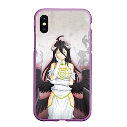 Чехол iPhone XS Max матовый Overlord Albedo, цвет: 3D-фиолетовый