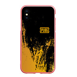 Чехол iPhone XS Max матовый PUBG: Yellow Colour, цвет: 3D-баблгам