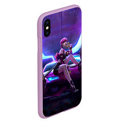 Чехол iPhone XS Max матовый Evelynn, цвет: 3D-сиреневый — фото 2