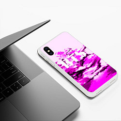 Чехол iPhone XS Max матовый BTS: Purple Style, цвет: 3D-белый — фото 2