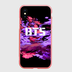 Чехол iPhone XS Max матовый BTS: Black & Pink, цвет: 3D-баблгам