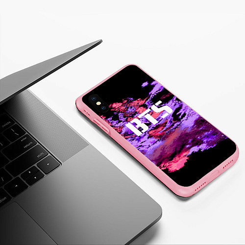 Чехол iPhone XS Max матовый BTS: Black & Pink / 3D-Баблгам – фото 3