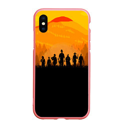 Чехол iPhone XS Max матовый Red Dead Redemption: Orange Sun, цвет: 3D-баблгам