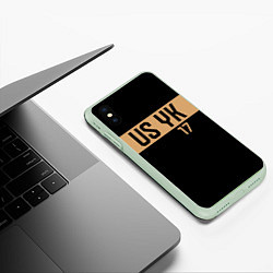 Чехол iPhone XS Max матовый USYK, цвет: 3D-салатовый — фото 2