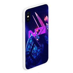 Чехол iPhone XS Max матовый N7: Neon Space, цвет: 3D-белый — фото 2