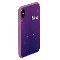 Чехол iPhone XS Max матовый The Beatles: Neon Style, цвет: 3D-фиолетовый — фото 2