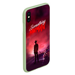 Чехол iPhone XS Max матовый Muse: Something Human, цвет: 3D-салатовый — фото 2