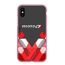 Чехол iPhone XS Max матовый Mass Effect: N7 Soldier, цвет: 3D-розовый
