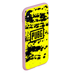 Чехол iPhone XS Max матовый PUBG: Yellow Stained, цвет: 3D-розовый — фото 2