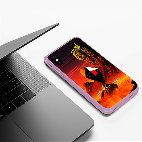 Чехол iPhone XS Max матовый No Man's Sky: Red Dust / 3D-Сиреневый – фото 3