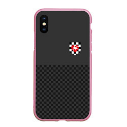 Чехол iPhone XS Max матовый ФРЕНДЗОНА: Кармашек, цвет: 3D-розовый