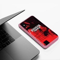 Чехол iPhone XS Max матовый Stranger Things: Red Dream, цвет: 3D-малиновый — фото 2