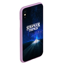 Чехол iPhone XS Max матовый Stranger Things: Road Light, цвет: 3D-сиреневый — фото 2