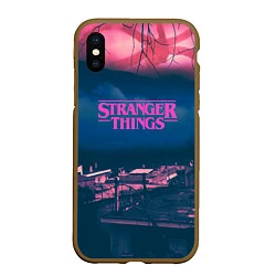 Чехол iPhone XS Max матовый Stranger Things: Pink Heaven, цвет: 3D-коричневый