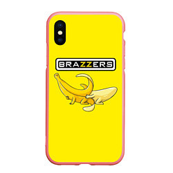 Чехол iPhone XS Max матовый Brazzers: Yellow Banana, цвет: 3D-баблгам