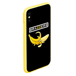 Чехол iPhone XS Max матовый Brazzers: Black Banana цвета 3D-желтый — фото 2