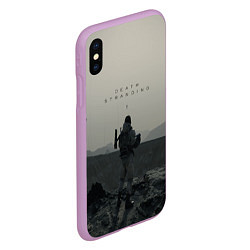 Чехол iPhone XS Max матовый Death Stranding, цвет: 3D-сиреневый — фото 2