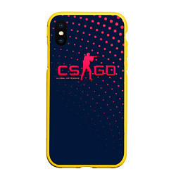 Чехол iPhone XS Max матовый CS:GO Pink Dotted