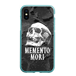 Чехол iPhone XS Max матовый Memento Mori, цвет: 3D-мятный