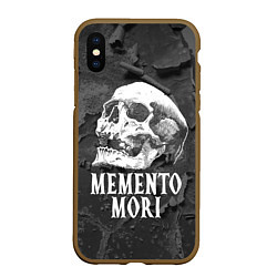 Чехол iPhone XS Max матовый Memento Mori, цвет: 3D-коричневый