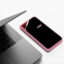 Чехол iPhone XS Max матовый MASS EFFECT N7, цвет: 3D-малиновый — фото 2