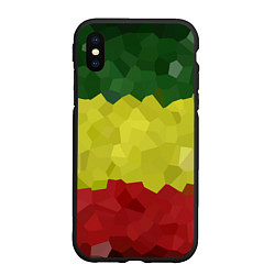 Чехол iPhone XS Max матовый Эфиопия, цвет: 3D-черный