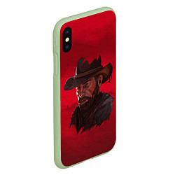 Чехол iPhone XS Max матовый Red Dead Redemption, цвет: 3D-салатовый — фото 2