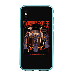 Чехол iPhone XS Max матовый Worship Coffee