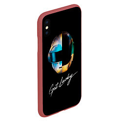 Чехол iPhone XS Max матовый Daft Punk: Get Lucky, цвет: 3D-красный — фото 2