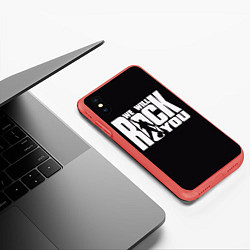Чехол iPhone XS Max матовый Queen: We will rock you, цвет: 3D-красный — фото 2