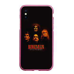 Чехол iPhone XS Max матовый Queen: Bohemian Rhapsody, цвет: 3D-малиновый