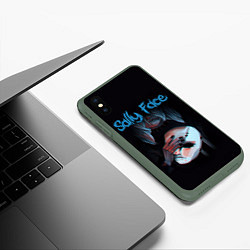 Чехол iPhone XS Max матовый Sally Face, цвет: 3D-темно-зеленый — фото 2