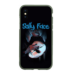 Чехол iPhone XS Max матовый Sally Face, цвет: 3D-темно-зеленый