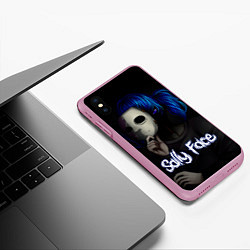 Чехол iPhone XS Max матовый Sally Face: Dark Mask, цвет: 3D-розовый — фото 2