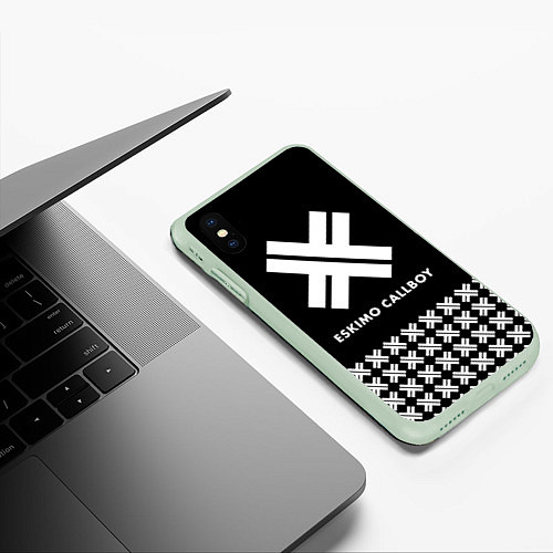 Чехол iPhone XS Max матовый Eskimo Callboy: Cross / 3D-Салатовый – фото 3