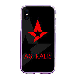 Чехол iPhone XS Max матовый Astralis: Black Style, цвет: 3D-сиреневый