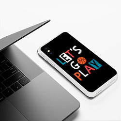 Чехол iPhone XS Max матовый Let is go play, цвет: 3D-белый — фото 2