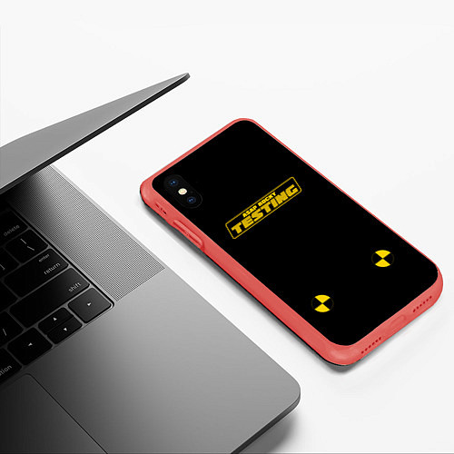 Чехол iPhone XS Max матовый ASAP Rocky Testing / 3D-Красный – фото 3