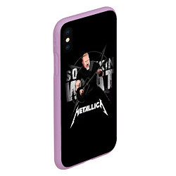 Чехол iPhone XS Max матовый Metallica black, цвет: 3D-сиреневый — фото 2