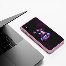 Чехол iPhone XS Max матовый JoJo: Star Platinum, цвет: 3D-розовый — фото 2